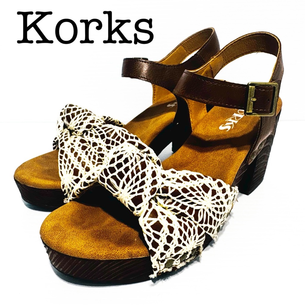 KORKS Natalia Knot Platform Sandal Size 8